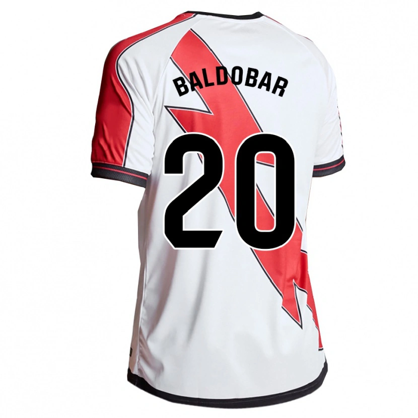 Danxen Män Javi Baldobar #20 Vit Röd Hemmatröja Matchtröjor 2025/26 Tröjor T-Tröja