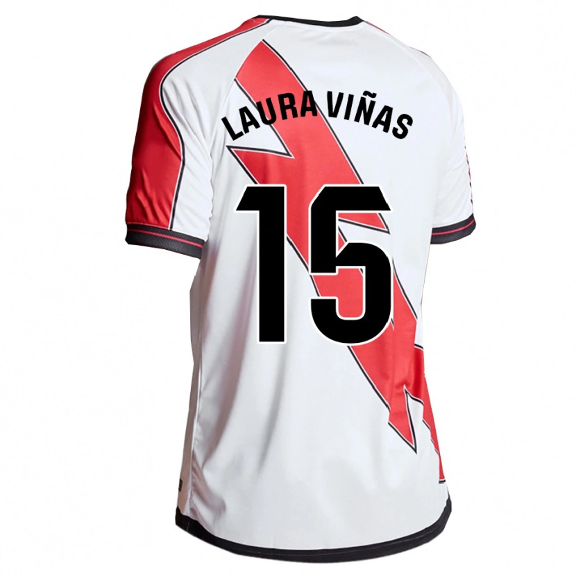 Danxen Män Laura Viñas Herrera #15 Vit Röd Hemmatröja Matchtröjor 2025/26 Tröjor T-Tröja