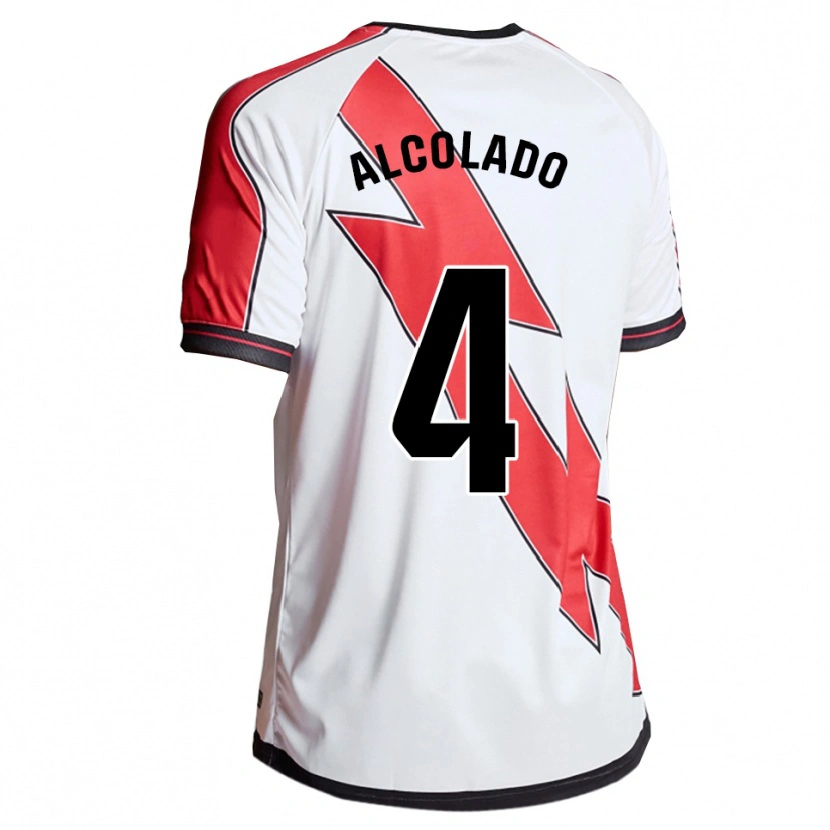 Danxen Män Jaime Alcolado #4 Vit Röd Hemmatröja Matchtröjor 2025/26 Tröjor T-Tröja