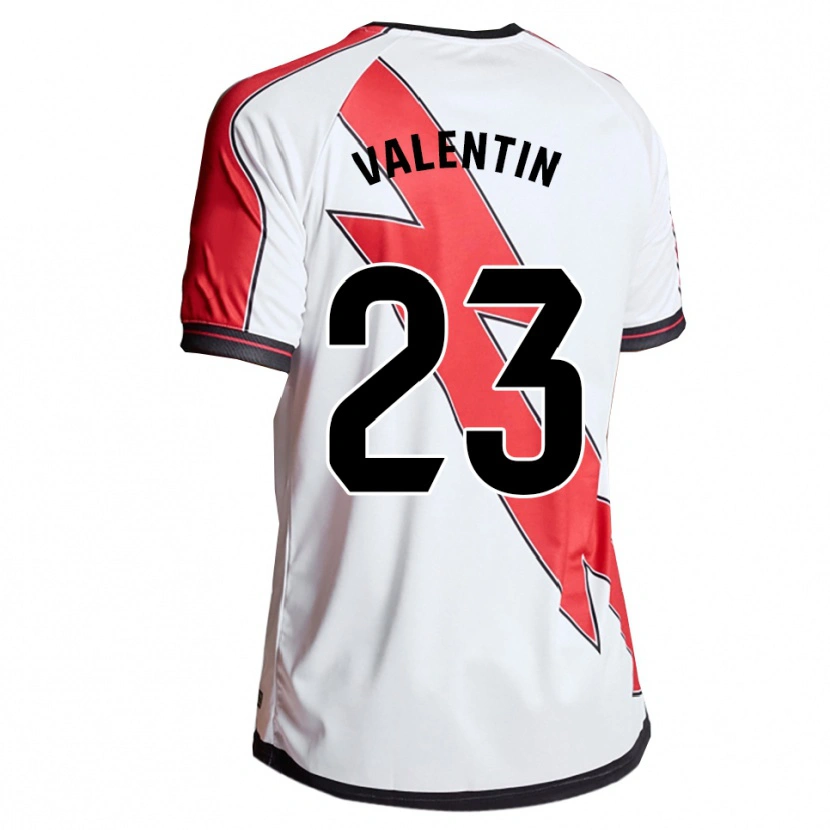 Danxen Män Óscar Valentín #23 Vit Röd Hemmatröja Matchtröjor 2025/26 Tröjor T-Tröja