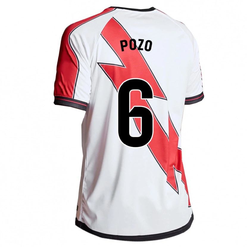 Danxen Män José Pozo #6 Vit Röd Hemmatröja Matchtröjor 2025/26 Tröjor T-Tröja