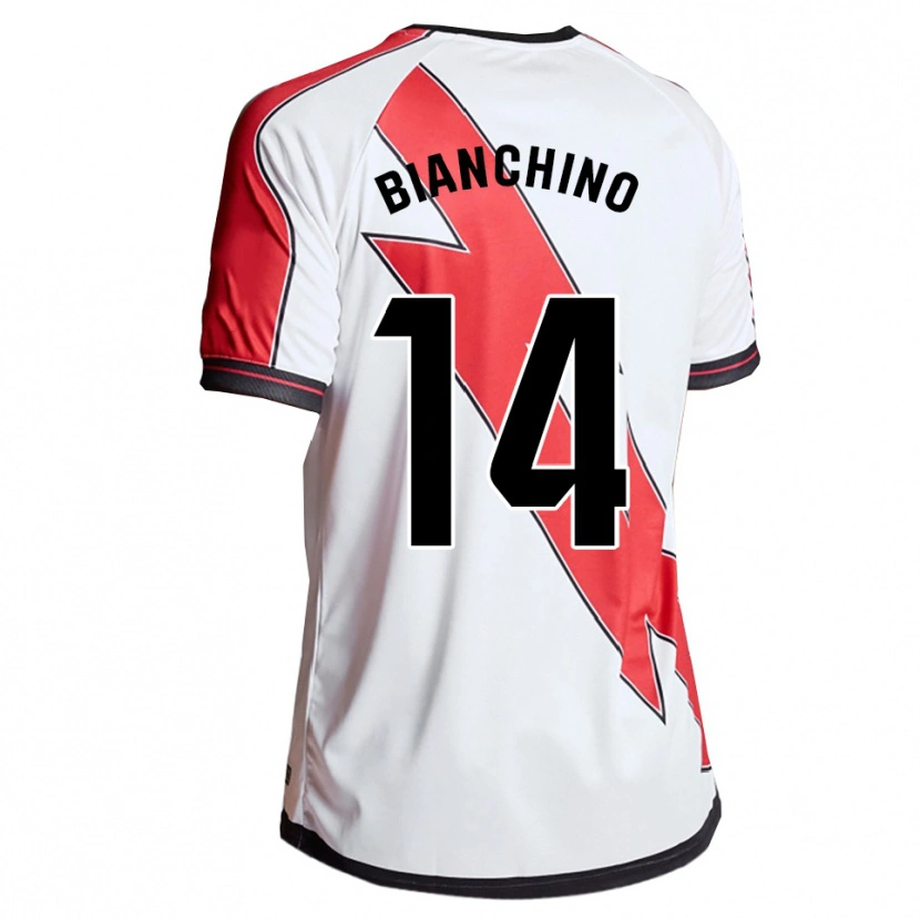 Danxen Män Nicolò Bianchino #14 Vit Röd Hemmatröja Matchtröjor 2025/26 Tröjor T-Tröja