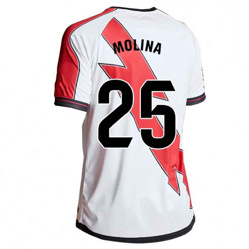 Danxen Män Adrián Molina #25 Vit Röd Hemmatröja Matchtröjor 2025/26 Tröjor T-Tröja