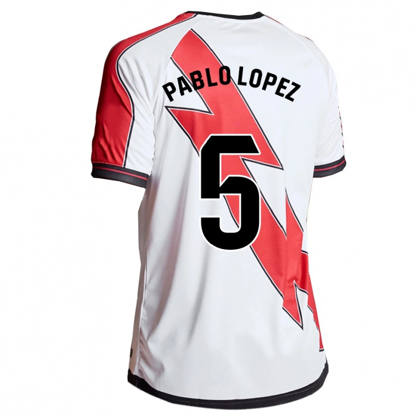 Danxen Män Pablo López #5 Vit Röd Hemmatröja Matchtröjor 2025/26 Tröjor T-Tröja