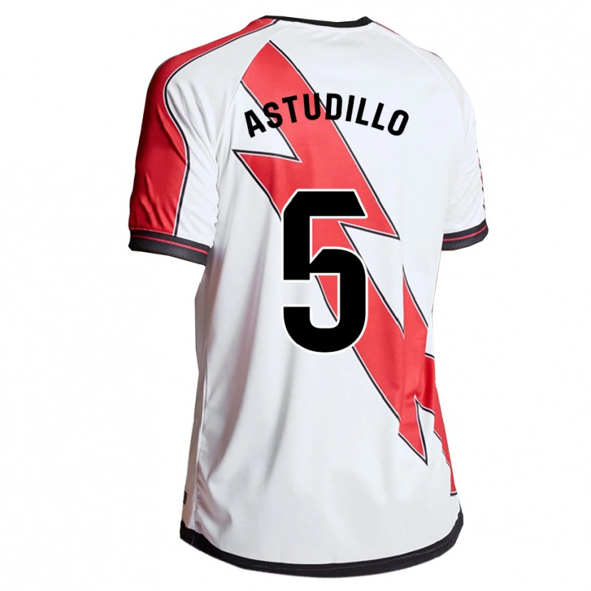 Danxen Män Maikerlin Astudillo #5 Vit Röd Hemmatröja Matchtröjor 2025/26 Tröjor T-Tröja