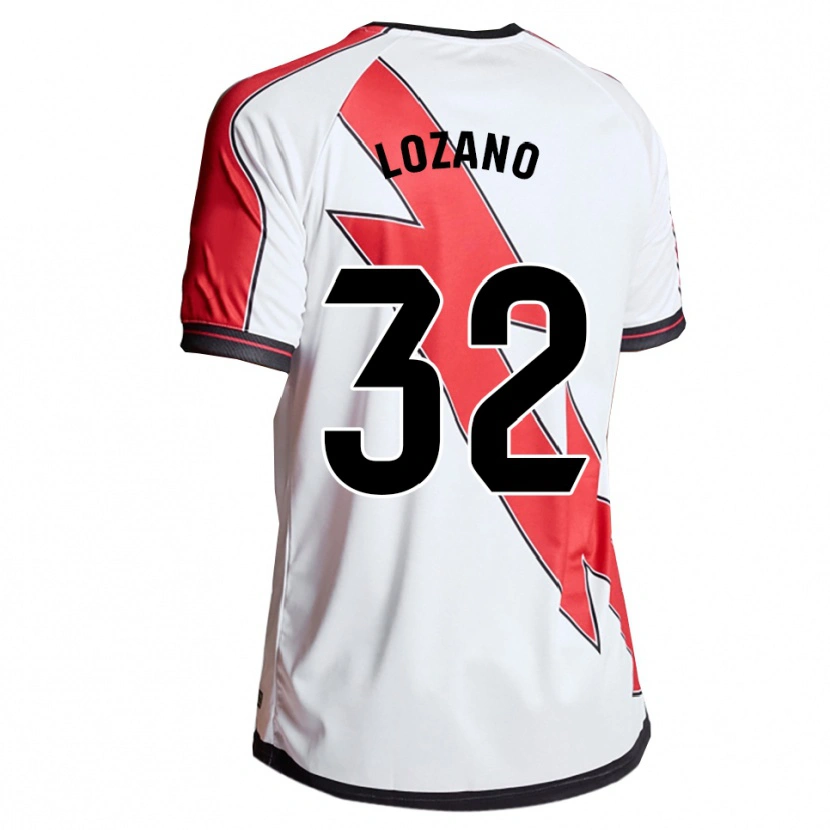 Danxen Män Sergio Lozano #32 Vit Röd Hemmatröja Matchtröjor 2025/26 Tröjor T-Tröja