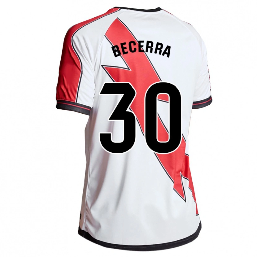 Danxen Män Samu Becerra #30 Vit Röd Hemmatröja Matchtröjor 2025/26 Tröjor T-Tröja