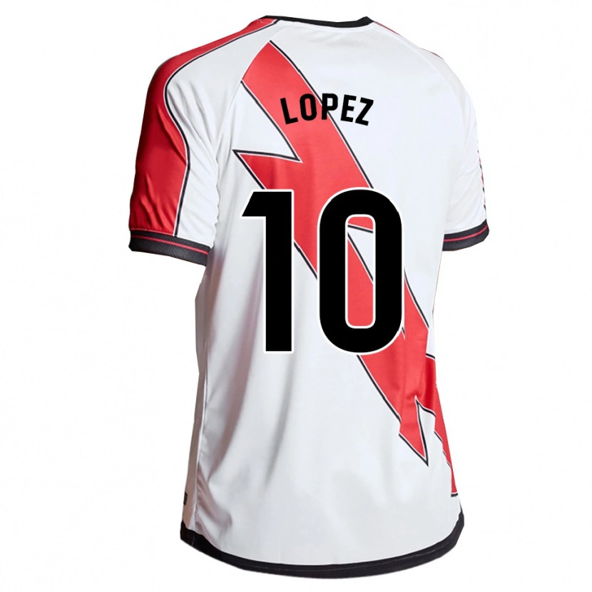Danxen Män Asier López #10 Vit Röd Hemmatröja Matchtröjor 2025/26 Tröjor T-Tröja