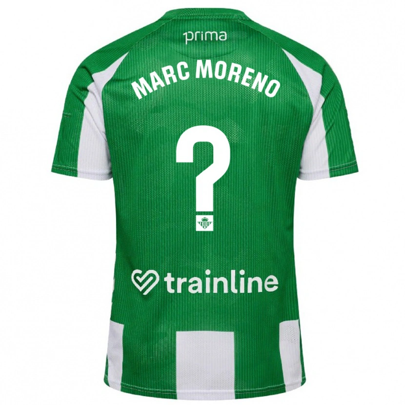 Danxen Män Marc Moreno #0 Grön Vit Hemmatröja Matchtröjor 2025/26 Tröjor T-Tröja