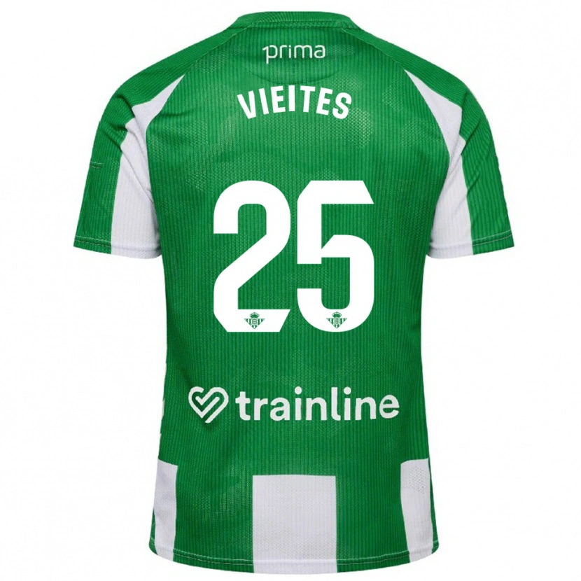 Danxen Män Fran Vieites #25 Grön Vit Hemmatröja Matchtröjor 2025/26 Tröjor T-Tröja