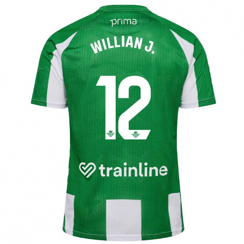 Danxen Män Willian Jose #12 Grön Vit Hemmatröja Matchtröjor 2025/26 Tröjor T-Tröja