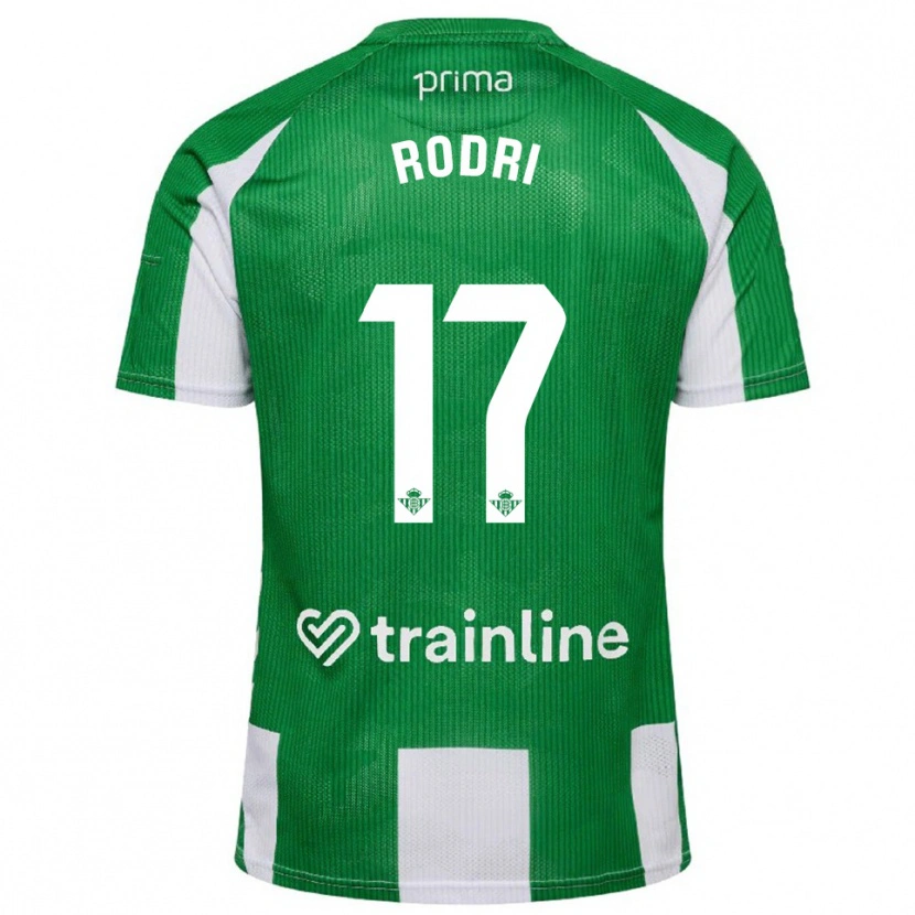 Danxen Män Rodri Sanchez #17 Grön Vit Hemmatröja Matchtröjor 2025/26 Tröjor T-Tröja