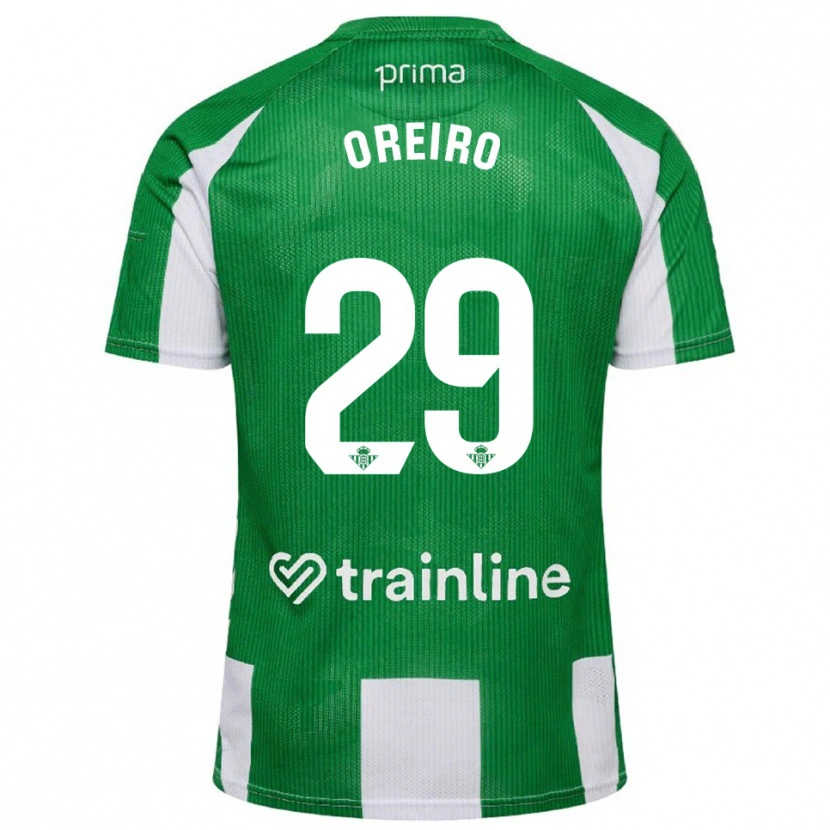 Danxen Män Jorge Oreiro #29 Grön Vit Hemmatröja Matchtröjor 2025/26 Tröjor T-Tröja