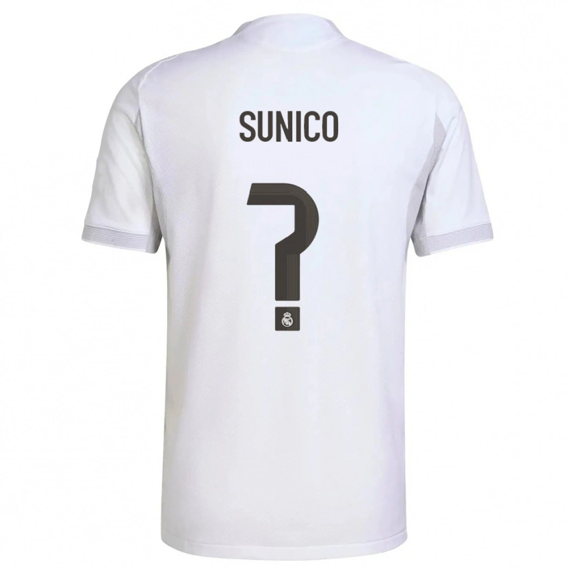 Danxen Män Guillermo Sunico #0 Vit Gul Hemmatröja Matchtröjor 2025/26 Tröjor T-Tröja