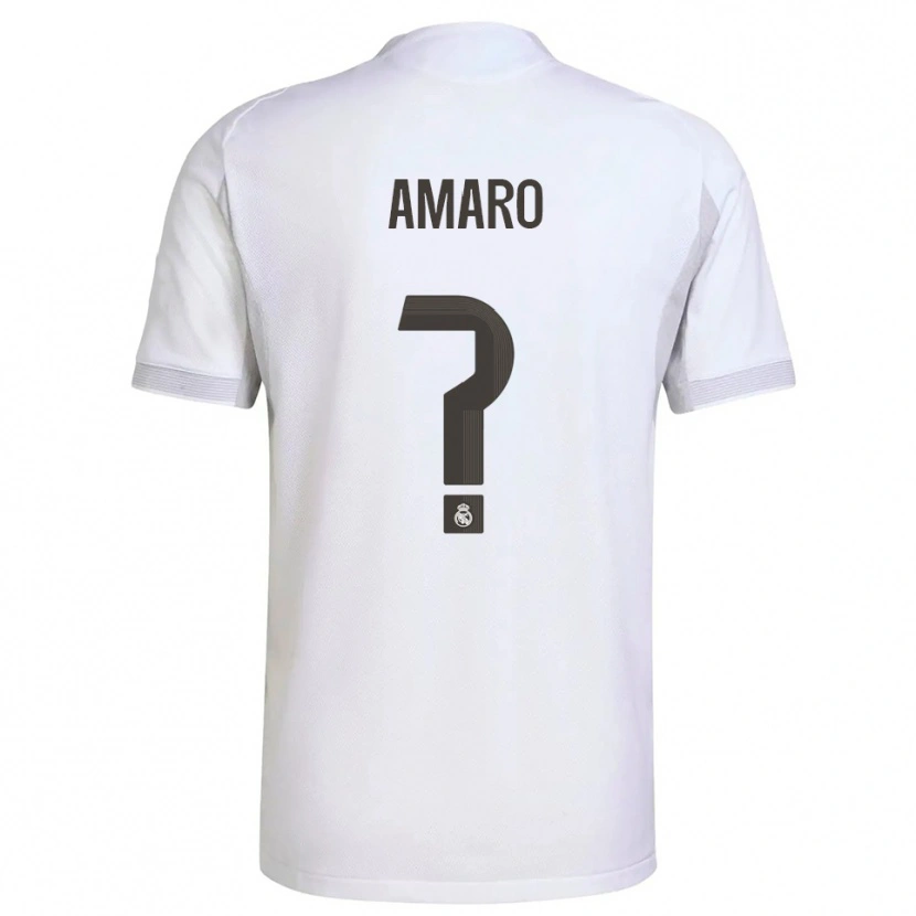 Danxen Män Jaime Amaro #0 Vit Gul Hemmatröja Matchtröjor 2025/26 Tröjor T-Tröja