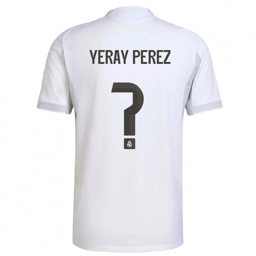 Danxen Män Yeray Perez #0 Vit Gul Hemmatröja Matchtröjor 2025/26 Tröjor T-Tröja