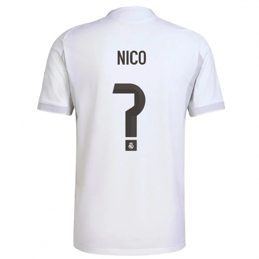 Danxen Män Nico Sánchez #0 Vit Gul Hemmatröja Matchtröjor 2025/26 Tröjor T-Tröja