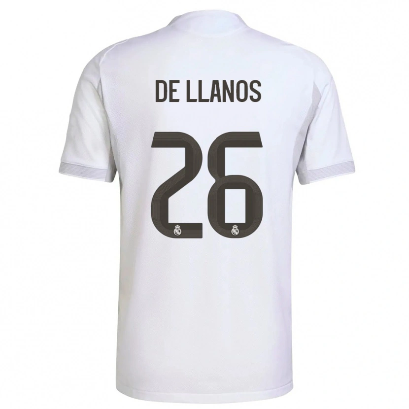 Danxen Män Hugo De Llanos #26 Vit Gul Hemmatröja Matchtröjor 2025/26 Tröjor T-Tröja