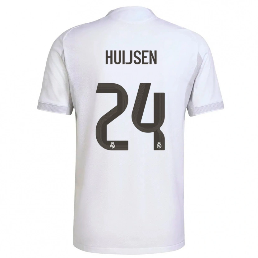 Danxen Män Dean Huijsen #24 Vit Gul Hemmatröja Matchtröjor 2025/26 Tröjor T-Tröja