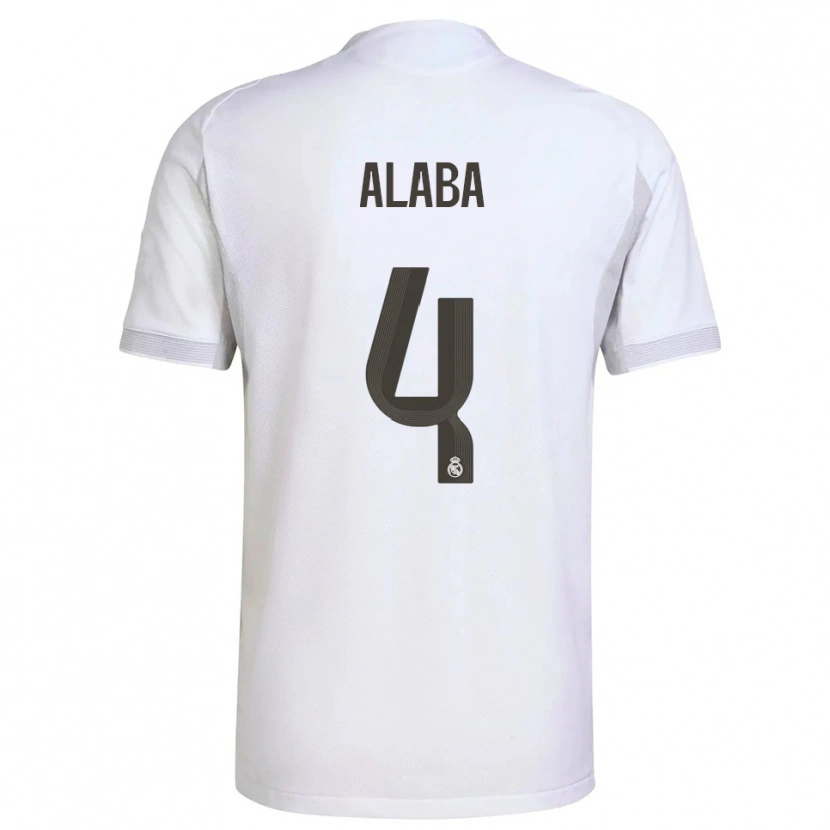 Danxen Män David Alaba #4 Vit Gul Hemmatröja Matchtröjor 2025/26 Tröjor T-Tröja