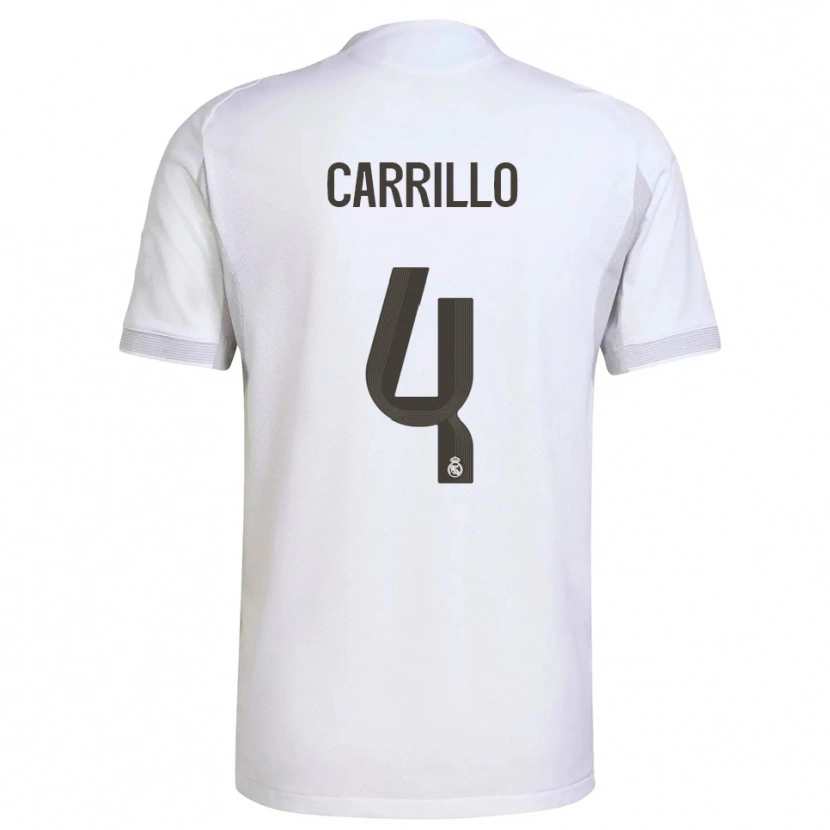 Danxen Män Alvaro Carrillo #4 Vit Gul Hemmatröja Matchtröjor 2025/26 Tröjor T-Tröja