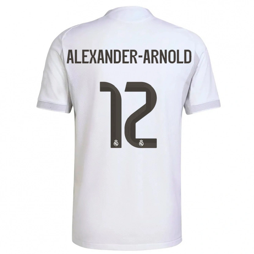Danxen Män Trent Alexander-Arnold #12 Vit Gul Hemmatröja Matchtröjor 2025/26 Tröjor T-Tröja