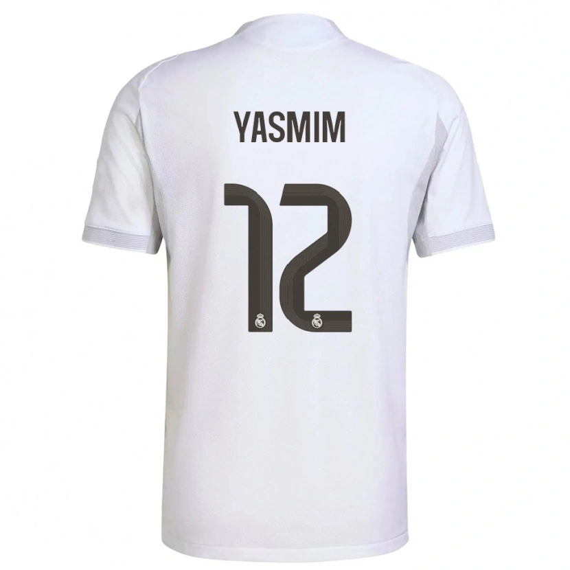 Danxen Män Yasmim Assis Ribeiro #12 Vit Gul Hemmatröja Matchtröjor 2025/26 Tröjor T-Tröja