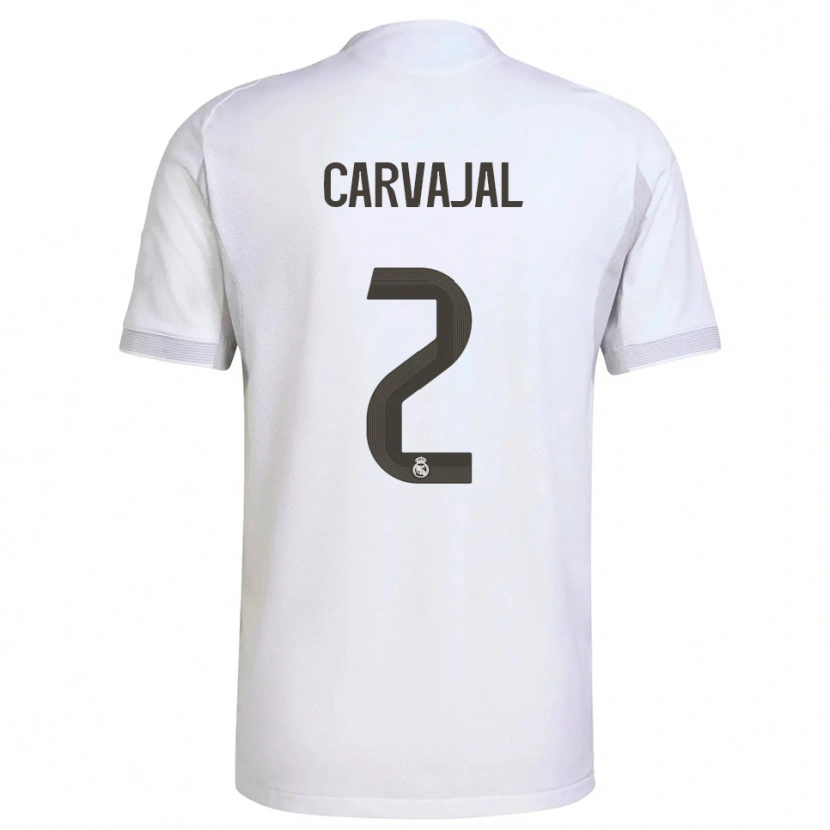 Danxen Män Daniel Carvajal #2 Vit Gul Hemmatröja Matchtröjor 2025/26 Tröjor T-Tröja