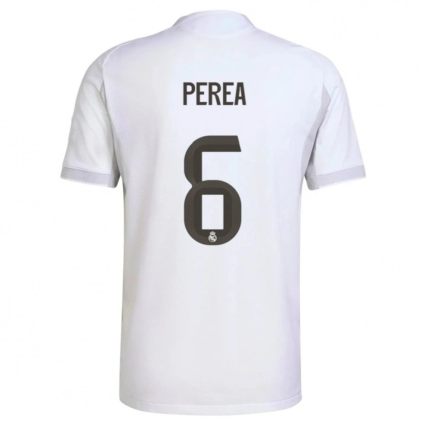Danxen Män Cristian Perea #6 Vit Gul Hemmatröja Matchtröjor 2025/26 Tröjor T-Tröja