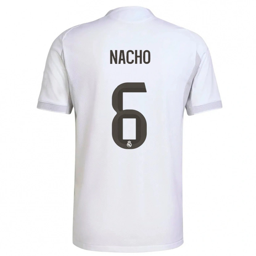 Danxen Män Nacho Fernandez #6 Vit Gul Hemmatröja Matchtröjor 2025/26 Tröjor T-Tröja