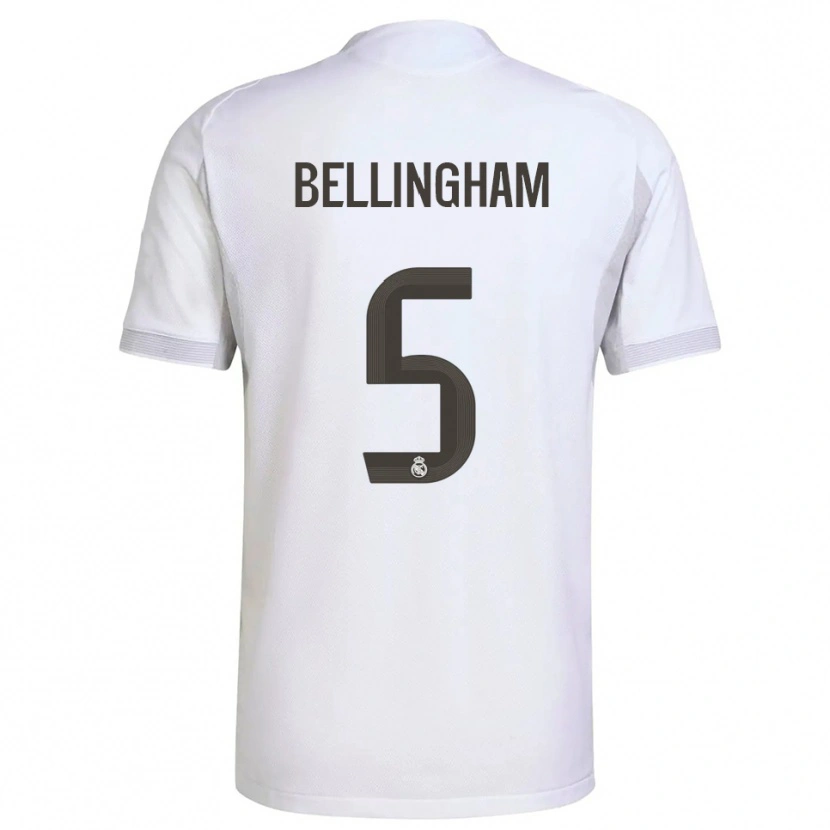 Danxen Män Jude Bellingham #5 Vit Gul Hemmatröja Matchtröjor 2025/26 Tröjor T-Tröja