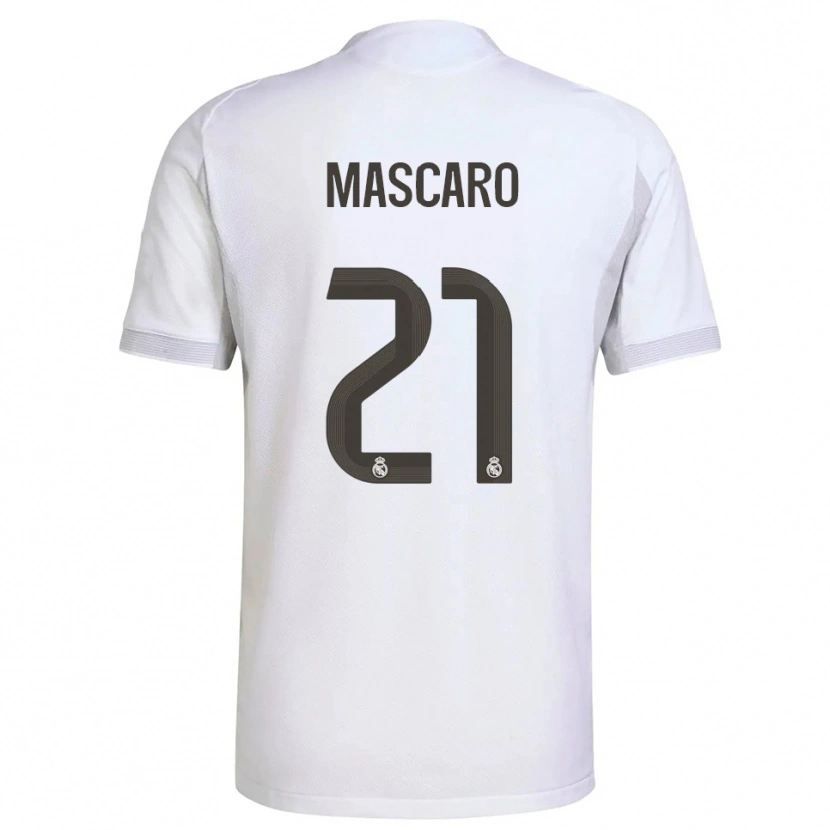 Danxen Män Joan Mascaró #21 Vit Gul Hemmatröja Matchtröjor 2025/26 Tröjor T-Tröja