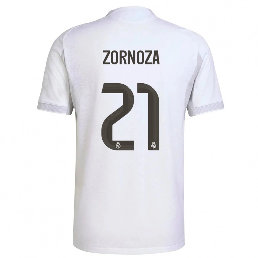 Danxen Män Claudia Zornoza #21 Vit Gul Hemmatröja Matchtröjor 2025/26 Tröjor T-Tröja