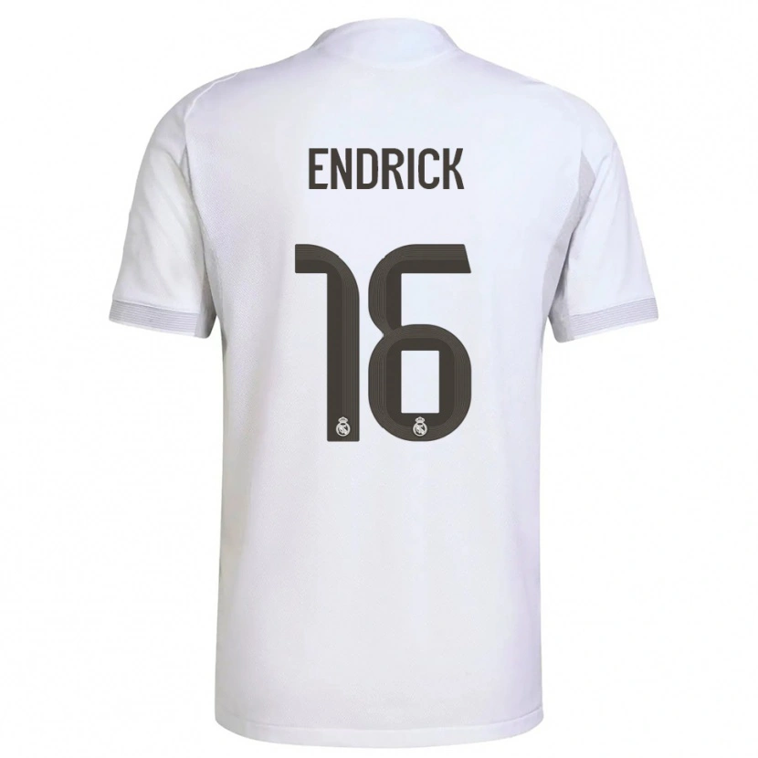Danxen Män Endrick #16 Vit Gul Hemmatröja Matchtröjor 2025/26 Tröjor T-Tröja