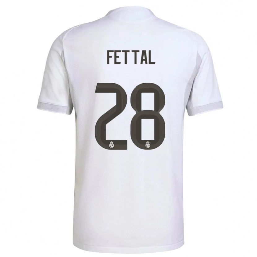 Danxen Män Rachad Fettal #28 Vit Gul Hemmatröja Matchtröjor 2025/26 Tröjor T-Tröja