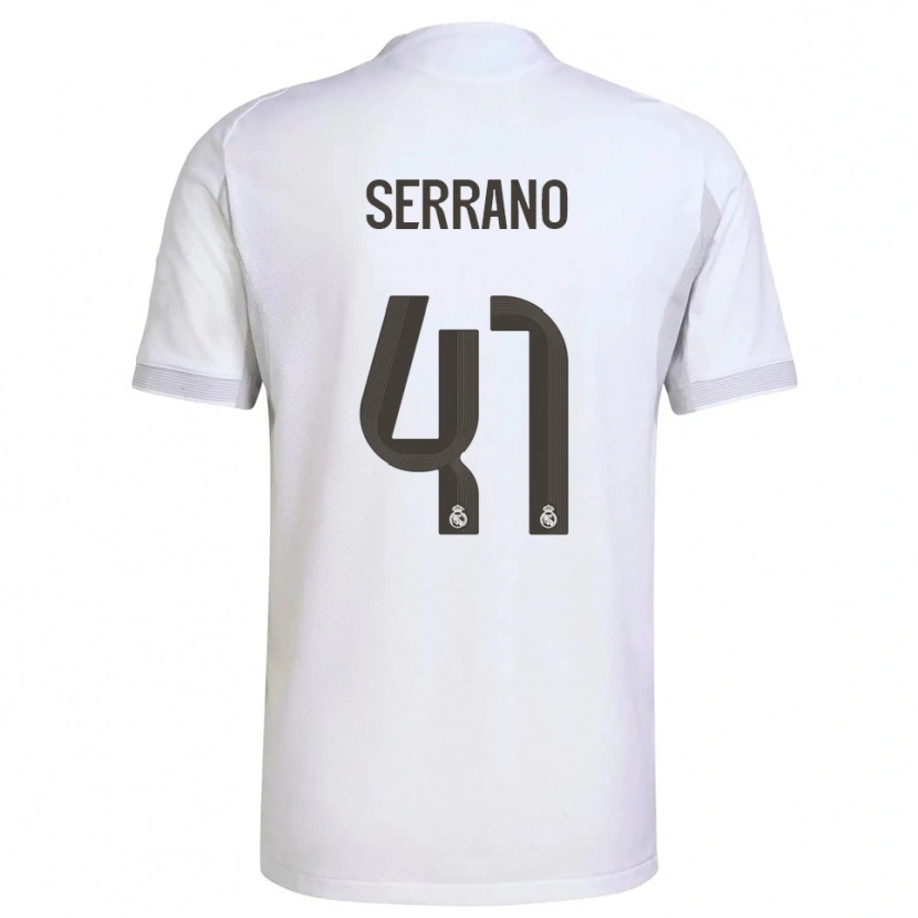 Danxen Män Manu Serrano #41 Vit Gul Hemmatröja Matchtröjor 2025/26 Tröjor T-Tröja