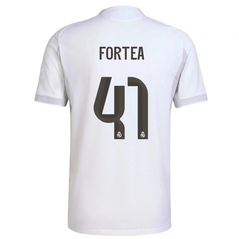 Danxen Män Jesús Fortea #41 Vit Gul Hemmatröja Matchtröjor 2025/26 Tröjor T-Tröja