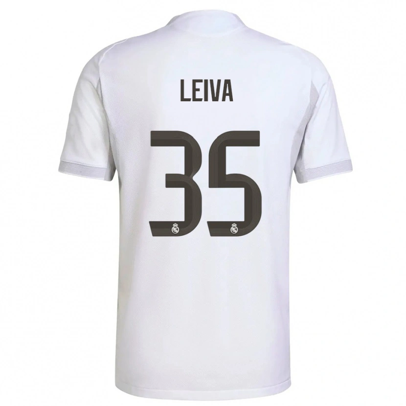 Danxen Män Álvaro Leiva #35 Vit Gul Hemmatröja Matchtröjor 2025/26 Tröjor T-Tröja