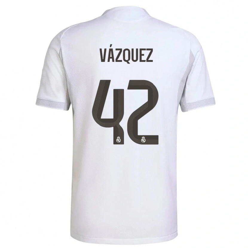 Danxen Män Erik Vázquez #42 Vit Gul Hemmatröja Matchtröjor 2025/26 Tröjor T-Tröja