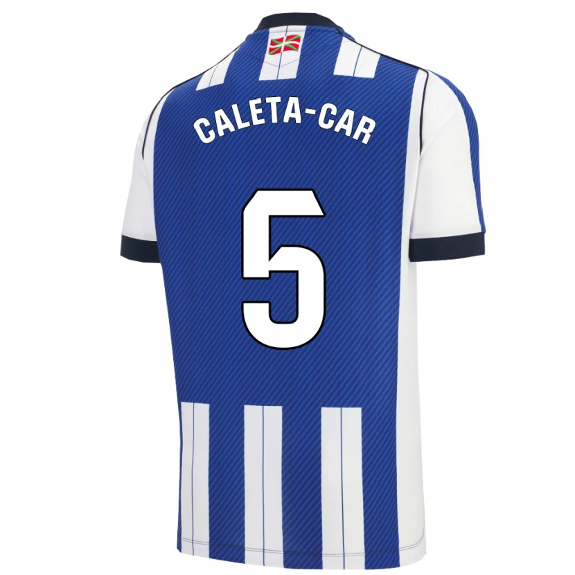 Danxen Män Duje Caleta-Car #5 Blå Vit Hemmatröja Matchtröjor 2025/26 Tröjor T-Tröja