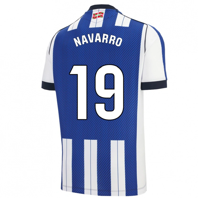 Danxen Män Lorena Navarro #19 Blå Vit Hemmatröja Matchtröjor 2025/26 Tröjor T-Tröja