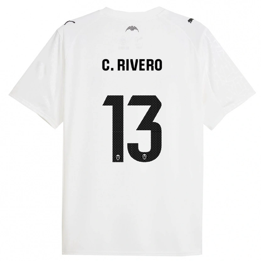 Danxen Män Cristian Rivero #13 Vit Svart Hemmatröja Matchtröjor 2025/26 Tröjor T-Tröja