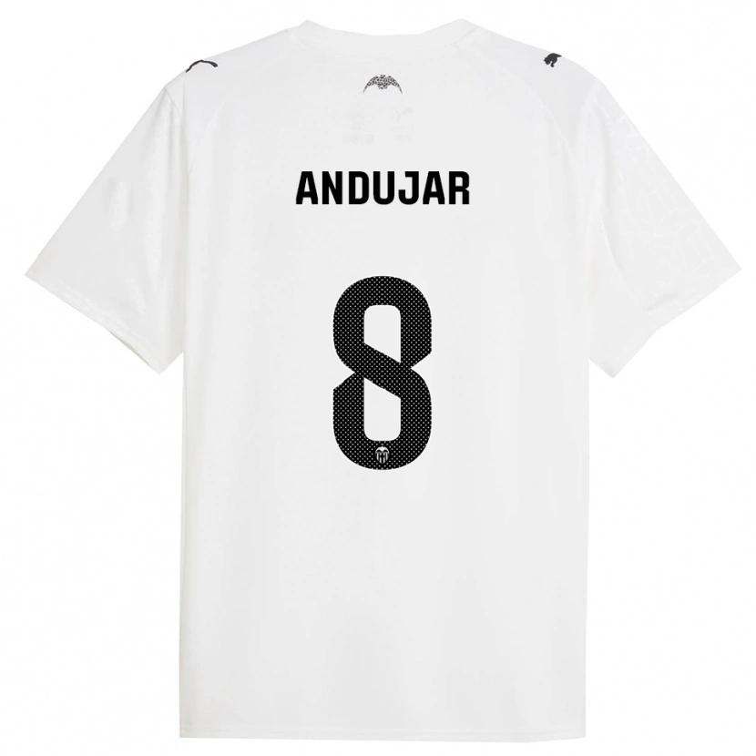 Danxen Män Candela Andujar #8 Vit Svart Hemmatröja Matchtröjor 2025/26 Tröjor T-Tröja