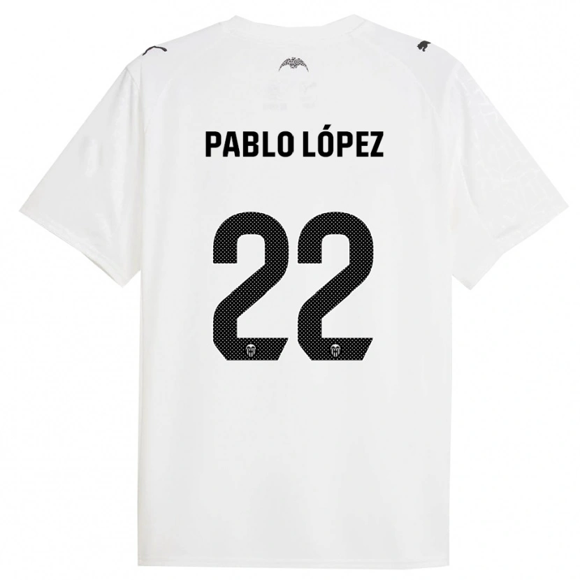 Danxen Män Pablo López #22 Vit Svart Hemmatröja Matchtröjor 2025/26 Tröjor T-Tröja