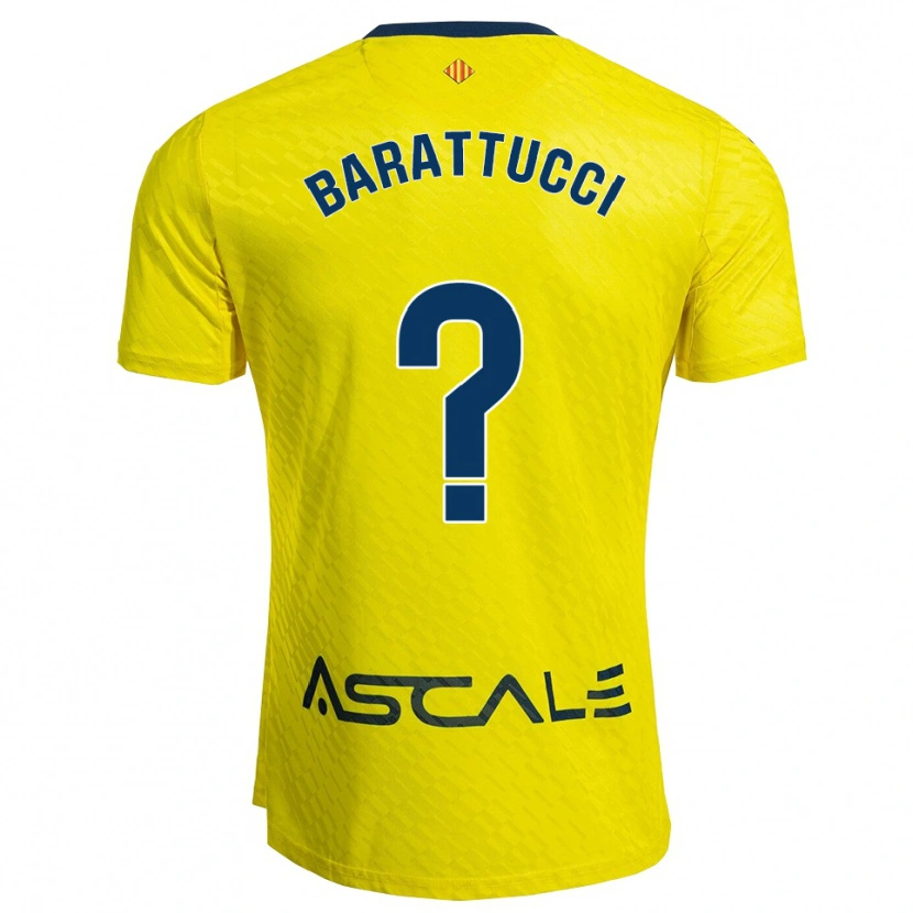 Danxen Män Nico Barattucci #0 Gul Marinblå Hemmatröja Matchtröjor 2025/26 Tröjor T-Tröja