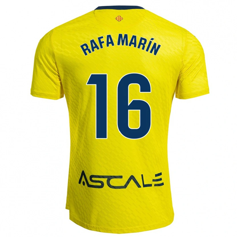 Danxen Män Rafa Marín #16 Gul Marinblå Hemmatröja Matchtröjor 2025/26 Tröjor T-Tröja