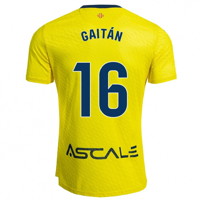 Danxen Män Joselillo Gaitán #16 Gul Marinblå Hemmatröja Matchtröjor 2025/26 Tröjor T-Tröja