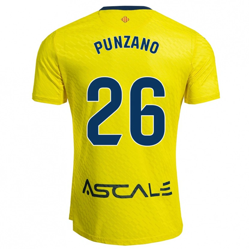 Danxen Män Iker Punzano #26 Gul Marinblå Hemmatröja Matchtröjor 2025/26 Tröjor T-Tröja