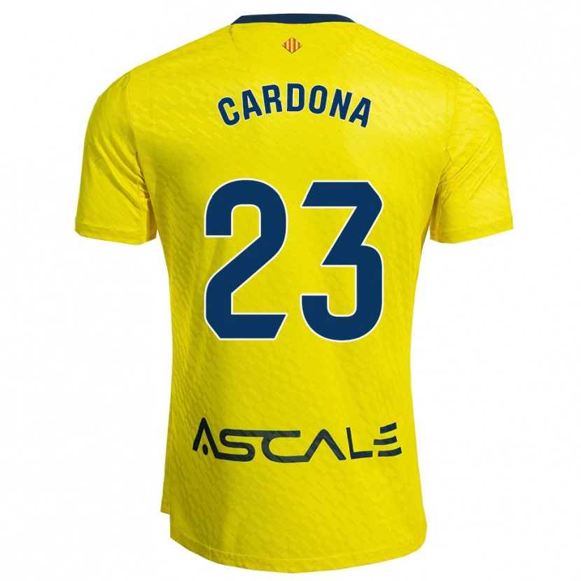 Danxen Män Sergi Cardona #23 Gul Marinblå Hemmatröja Matchtröjor 2025/26 Tröjor T-Tröja