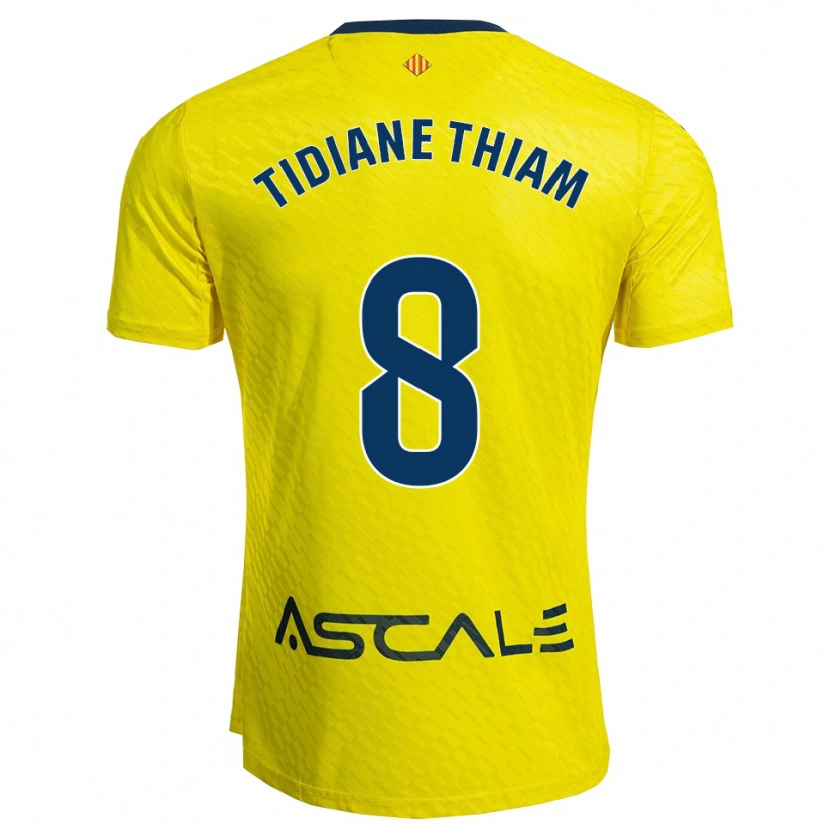 Danxen Män Cheikh Tidiane Thiam #8 Gul Marinblå Hemmatröja Matchtröjor 2025/26 Tröjor T-Tröja